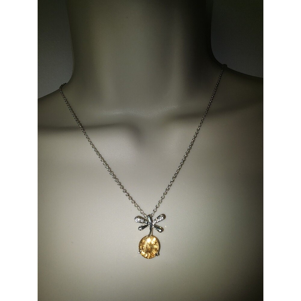 Dragonfly Dance Necklace Avon Orange 2012 Discontinued  NIB